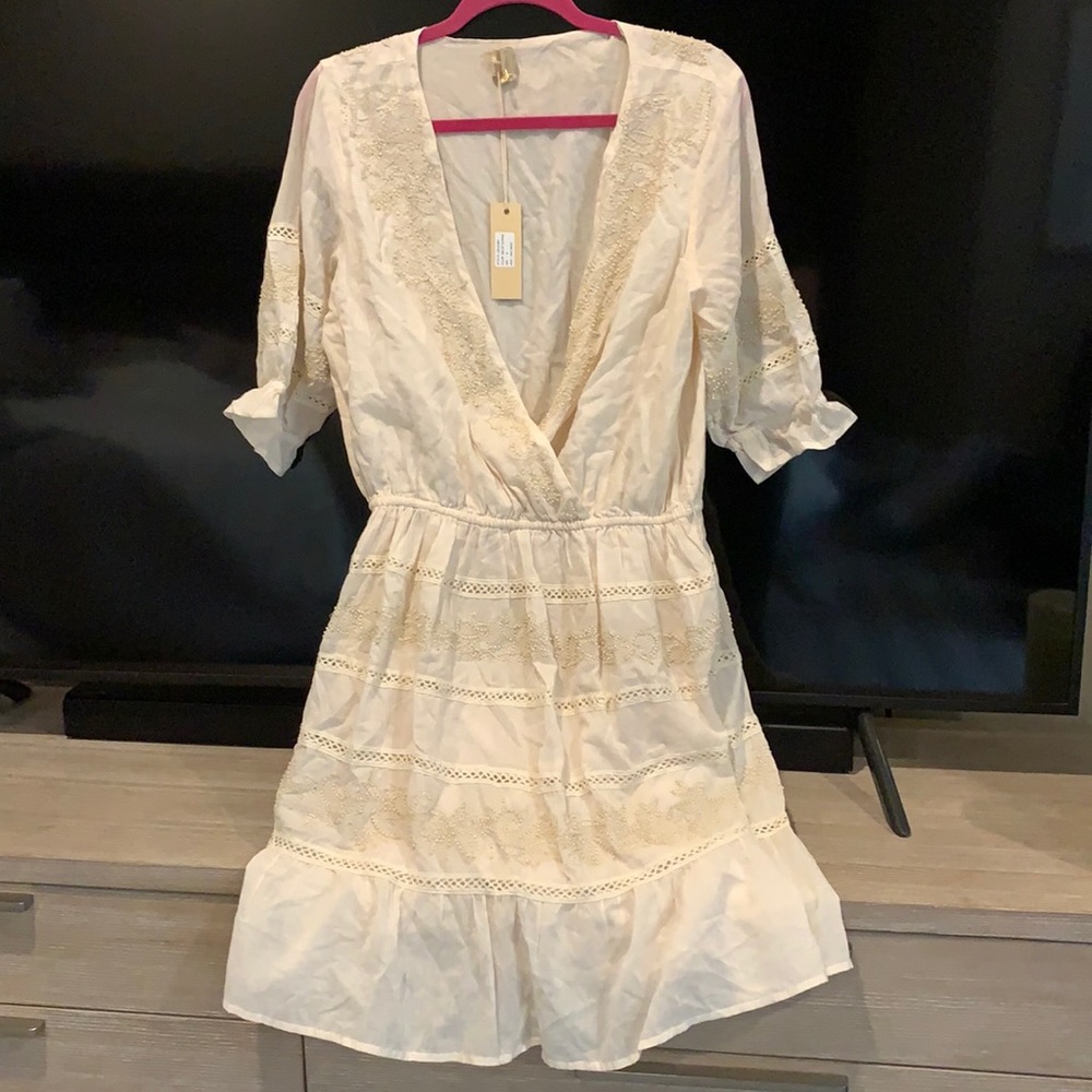 Love the Label Cream Dress with Beading